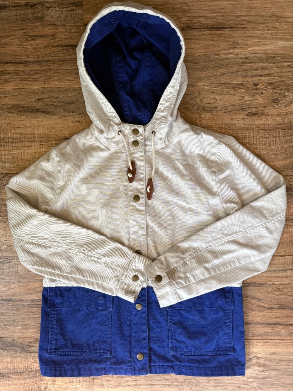 J. Crew Cotton Color Blocked Nautical Jacket